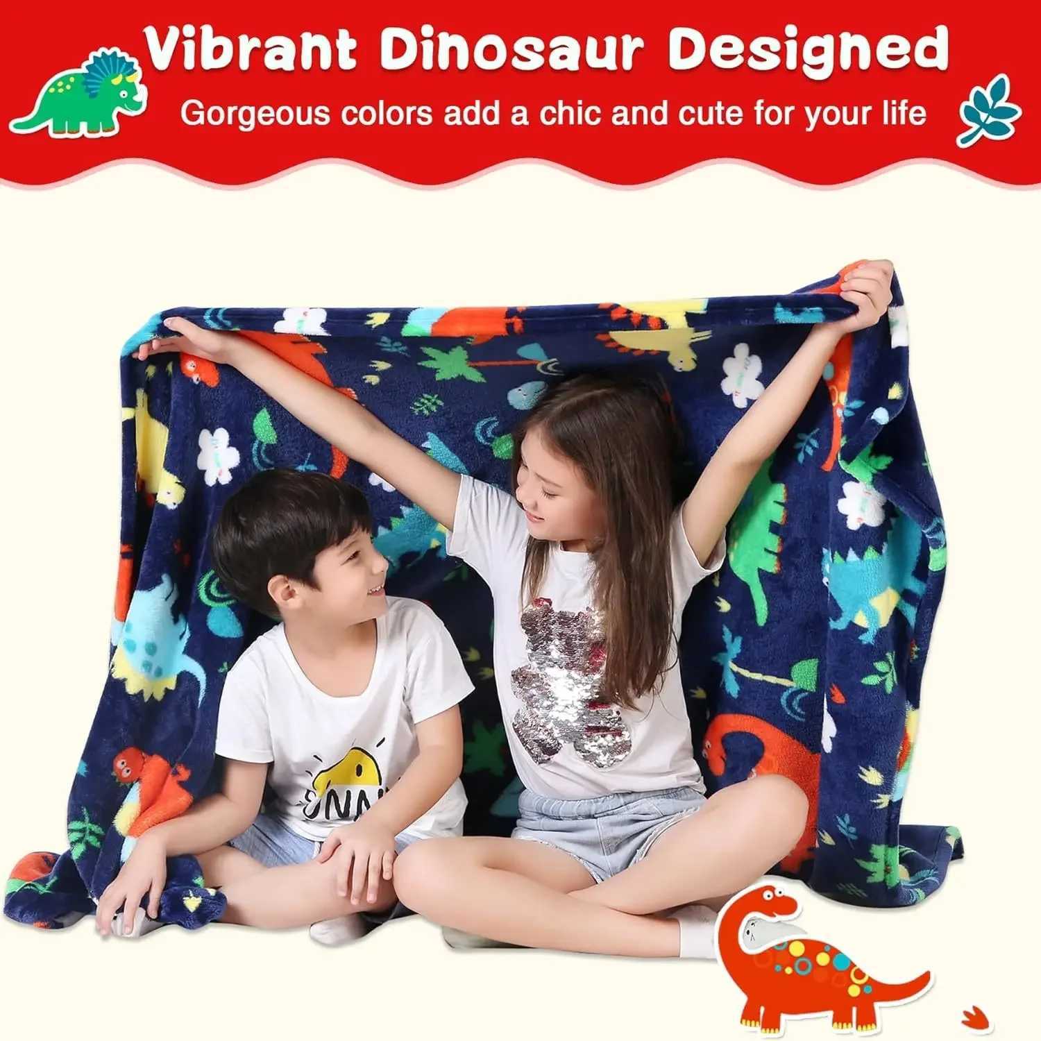 Boys and Girls Dinosaur Blanket Dinosaur Throwing Blanket Dinosaur Gift Birthday Gift Soft Childrens Blanket Childrens Gift Y240815