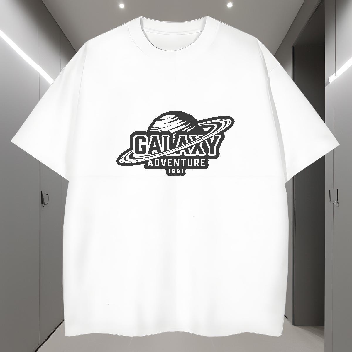T shirt 100% Cotton 230g universe Home Outdoor Breathable Soft Cartoon Printing L-4XL Mens Tshirts Fashion Design Comfortable Clothes