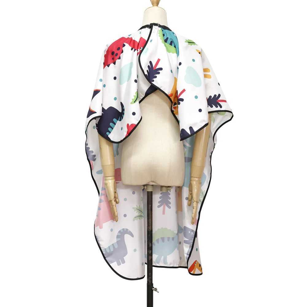 Childrens hairstyle Cape cartoon hairdresser hair clip dyeing apron childrens hair clip soft cloth styling tool W240814