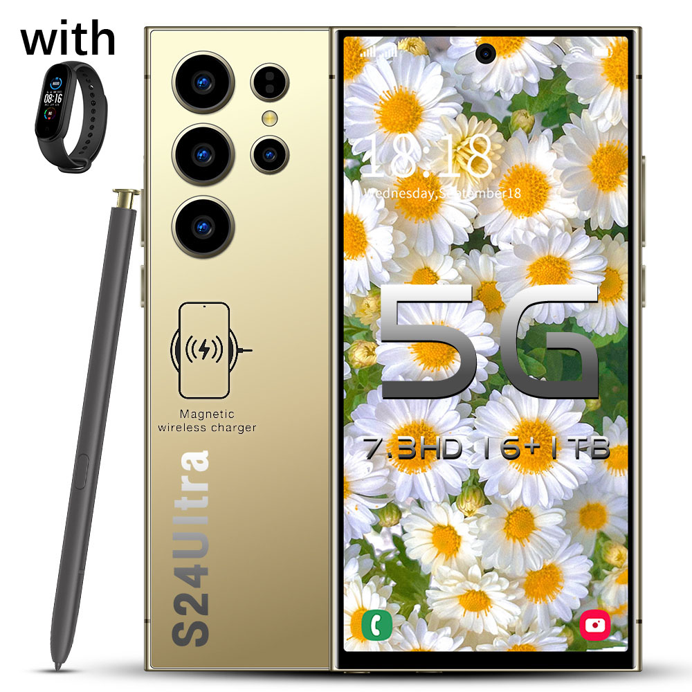 S24 Ultra Dual SIM 5G Phone 12Gb+512Gb 1Tb 7.3Hd+ Large Display 13Mp+50Mp Camera Android 13