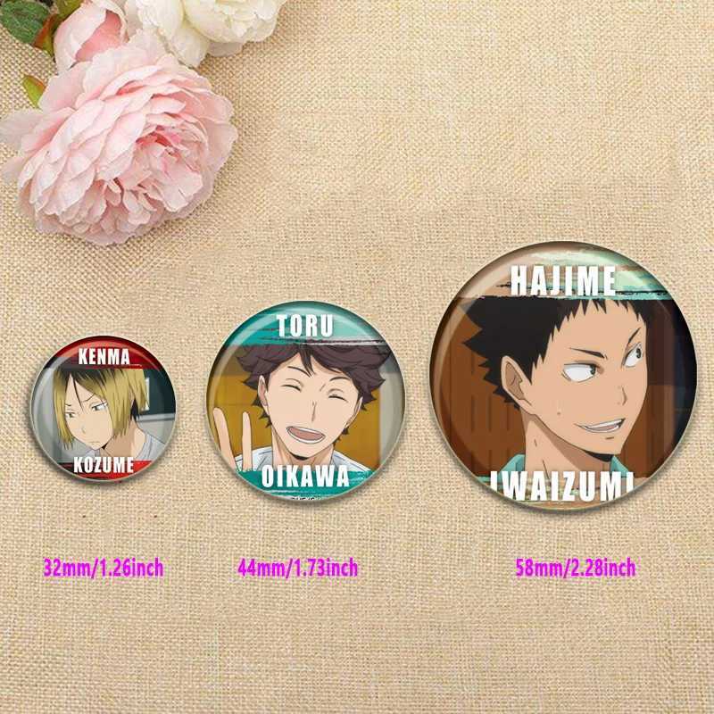 Animation Haikyuu!! Brooches round handmade brooch backpack clothing brooch gift accessories Tobio Kageyama cartoon badge W240815