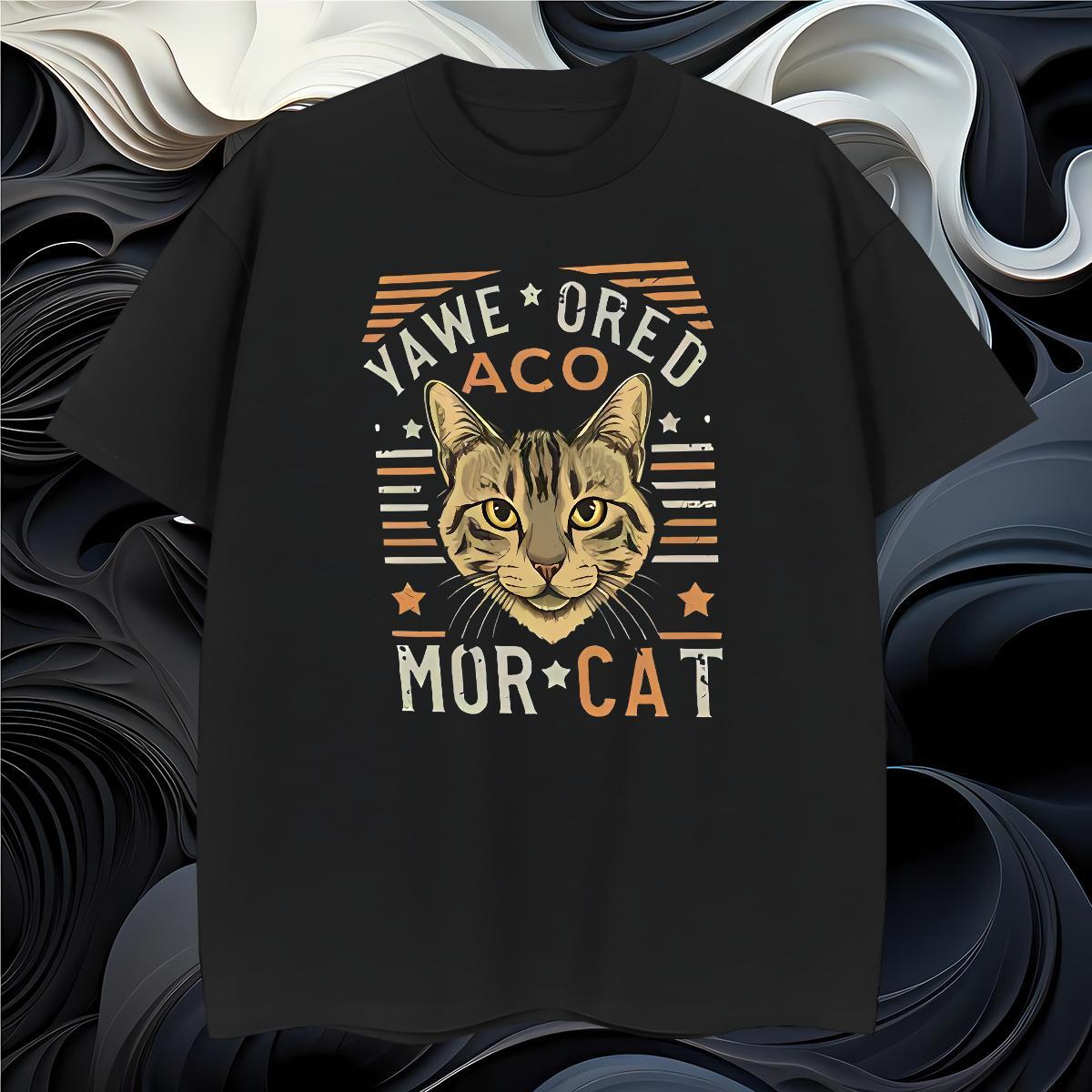 Popular T Shirts Men cat Breathable Soft Casual Custom Print Oversized 230g Cotton Men Tshirts Brand Top Tees