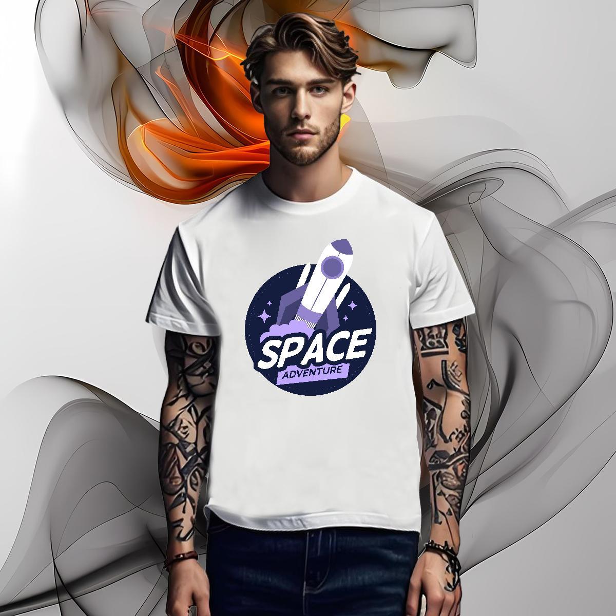 T-Shirts for Men 230g Pure Cotton universe Hip Hop Street Breathable Short Sleeve Custom Print Oversized Mens Tshirts Classic Designer Clothes