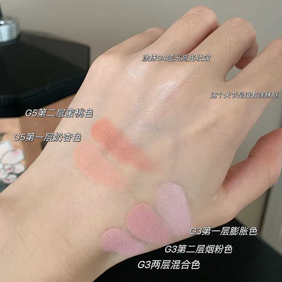 Makeup Blush Angel Relief Powder Blusher Double Color Apricot Smoke Cruelty-Free Powder Blush - ShapeContour Highlight Face Y240815
