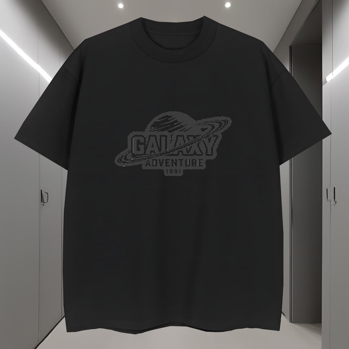 T shirt 100% Cotton 230g universe Home Outdoor Breathable Soft Cartoon Printing L-4XL Mens Tshirts Fashion Design Comfortable Clothes