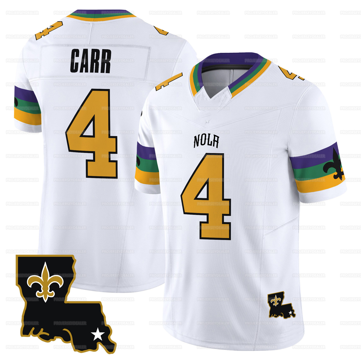 Hot Derek Carr 2024 Football Jersey Alvin Kamara 12 Chris Olave Jamaal Williams Tyrann Mathieu Drew Brees Taysom Hill Saints Thomas Demario Davis Bres