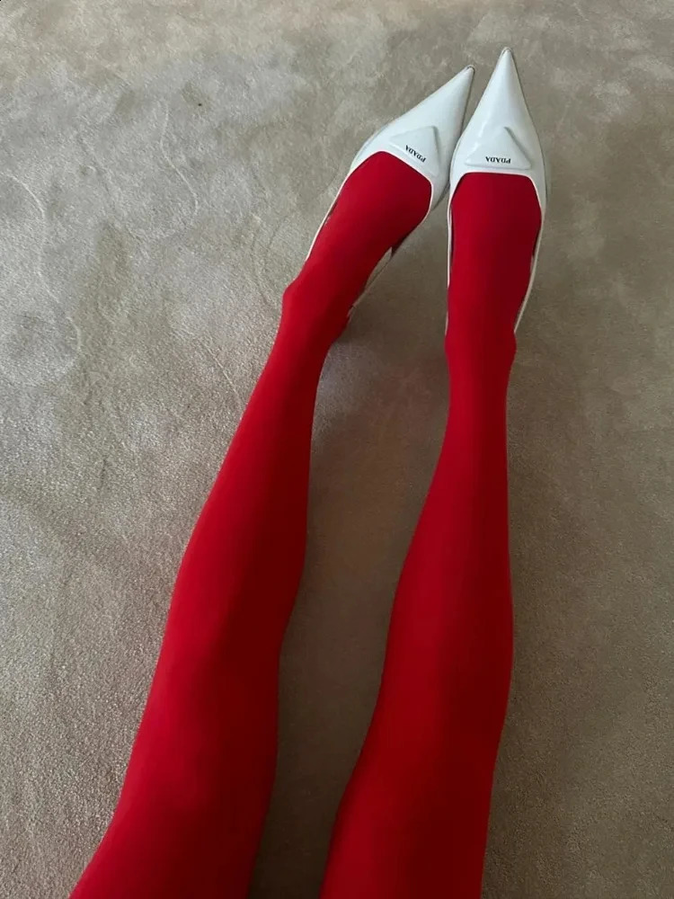 Red Pantyhose Female Year Red Socks Tights Women Stockings Slim Lingerie Anti-hook Silk Velvet Wedding Brides Leggings ## 240815