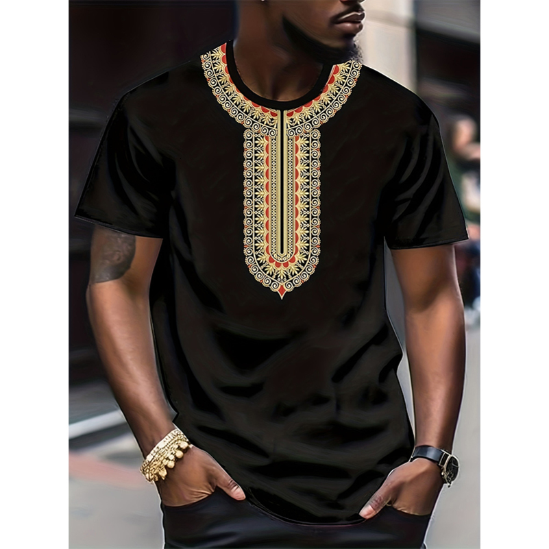 African Ethnic Style T-Shirts Tribal Dashiki 3D Print Mens Women Short Sleeve T Shirt Oversized Harajuku Y2k Tops Tees Clothing 240814