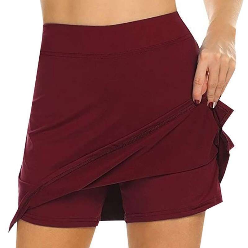 Active Women Quick Dry Female Running Skirt With Inner Lightweight Golf Workout Sports Shorts Tennis Skorts