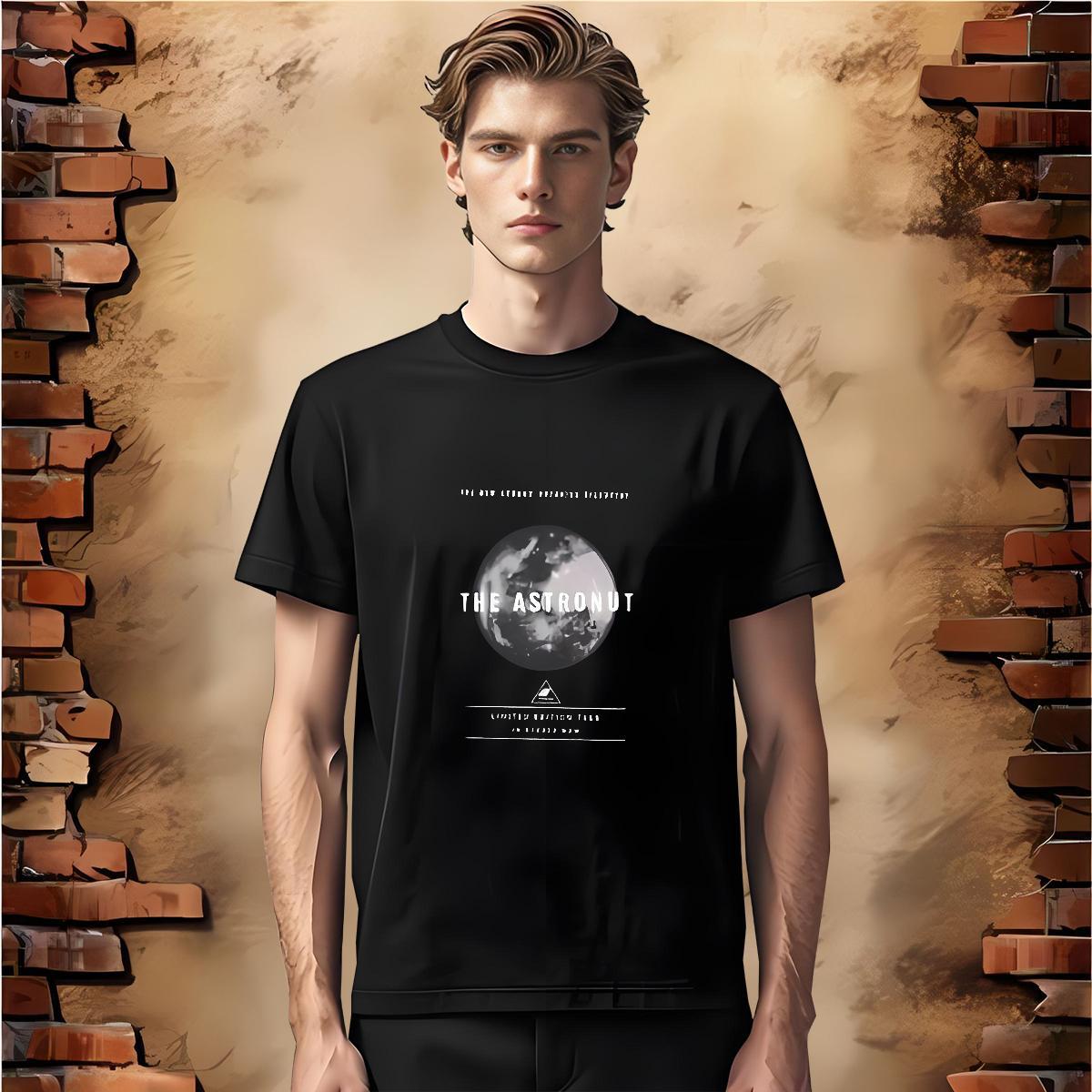 Popular letter T Shirt For Man Street Casual Men Clothes T-Shirt 230g 100% Cotton Designer Crew Neck Breathable DIY Tops Shirt