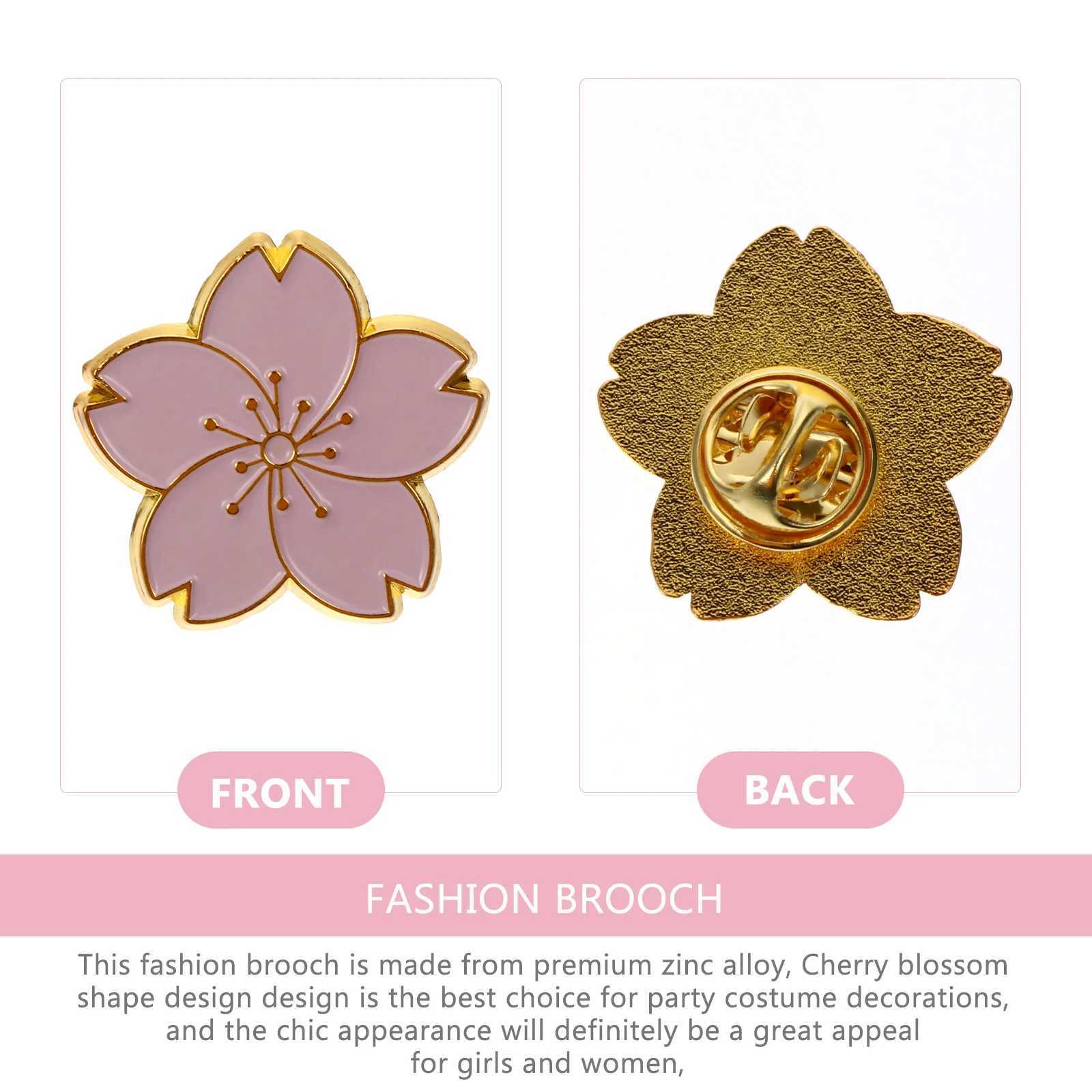 2 pieces of Japanese style Brooch clothing fashionable cherry brooch exquisite and fashionable flower alloy party dress decoration W240815