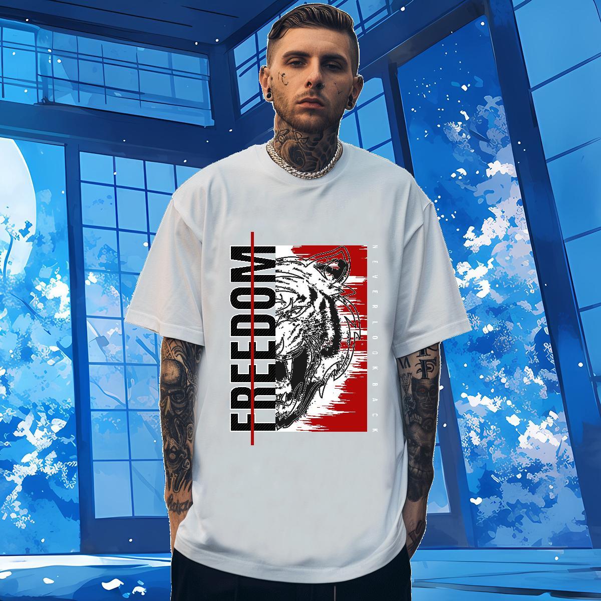Man T Shirts 230g Cotton Home Outdoor Short Sleeve Soft DIY Anime Mens Tshirts Fashion New Free Shipping Clothes