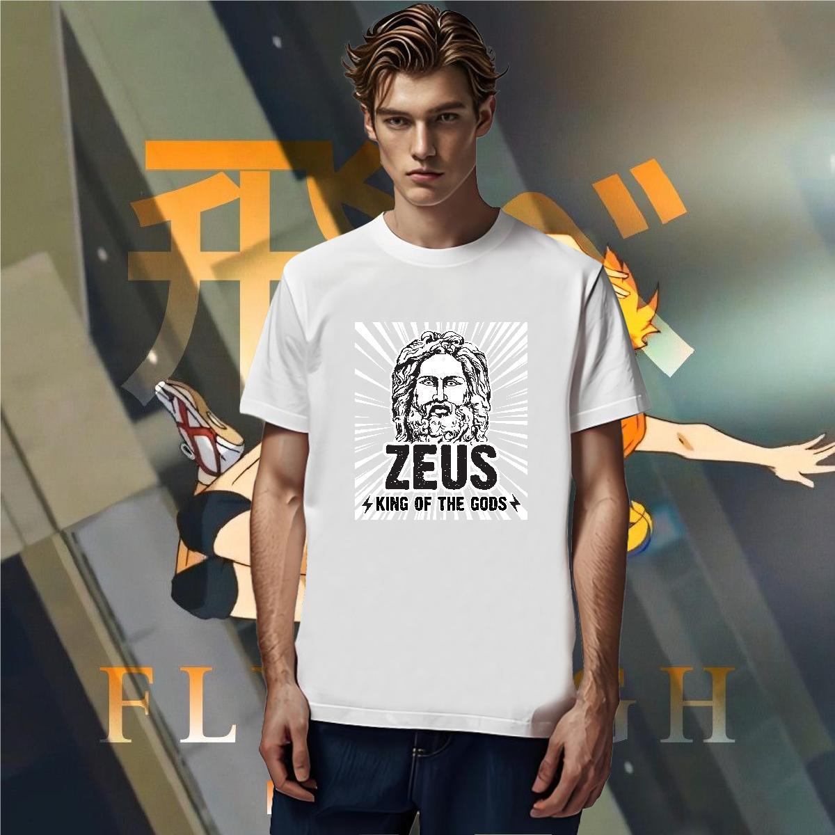 Mens T Shirts 230g Pure Cotton portrait Daily Outfit Breathable Short Sleeve Cartoon Print Men Tops Tees DIY Customized Loose Tops Shirt