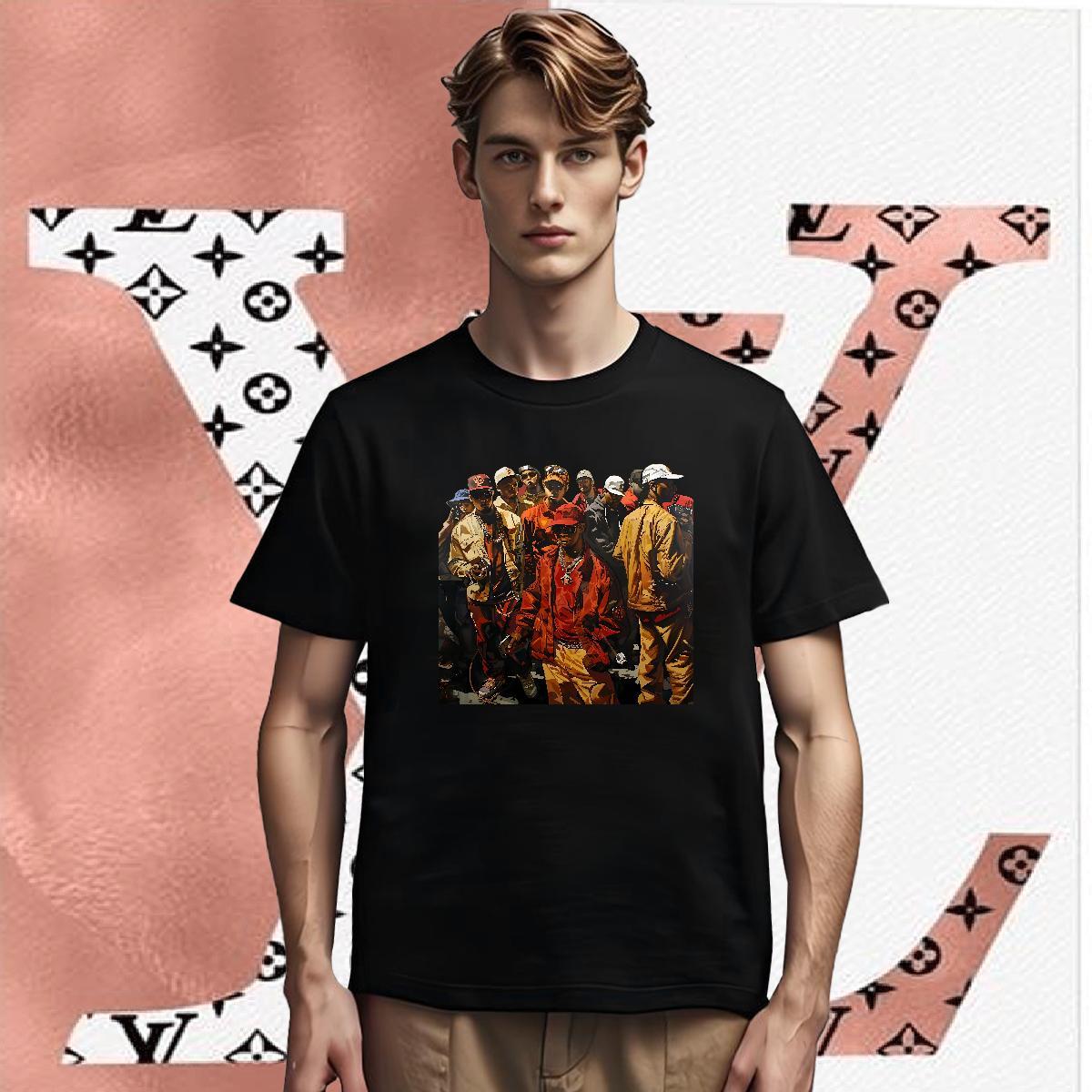 T-Shirts 230g Cotton person Spring Summer Breathable Short Sleeve Cartoon Print Men Tops Tees 2024 New Designer Tee Shirt