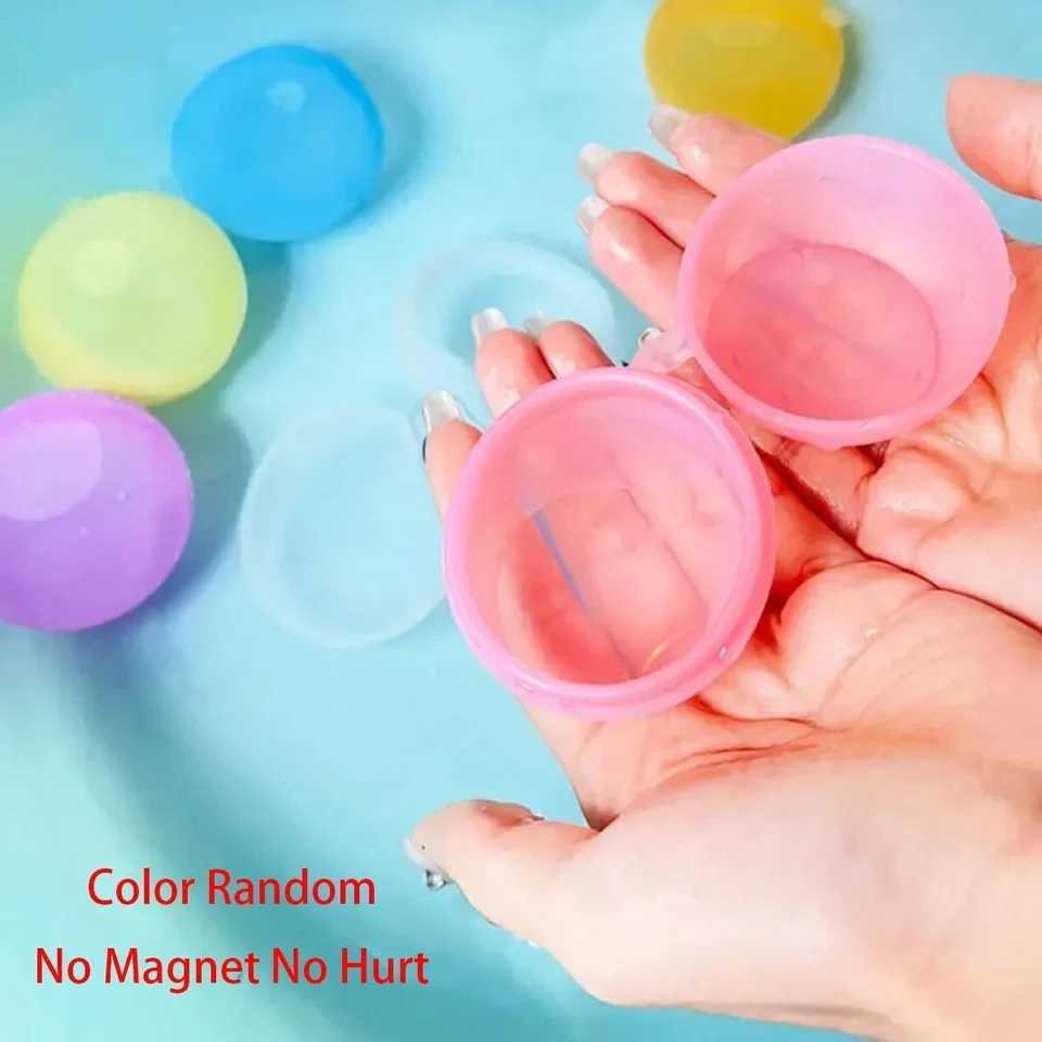 6/12/24Pcs Reusable Water Balloons Soft Silicone Water Bomb Quick-Fill Water Balls Summer Pool Beach Party Fun Game Water ToyXJ240815