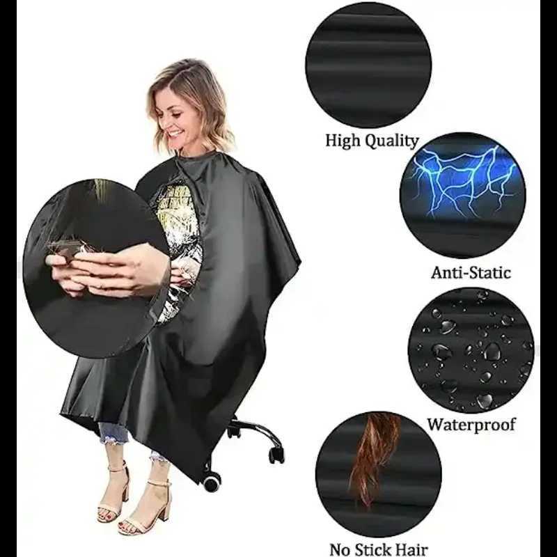 Professional Waterproof Styling Salon Barber Hairdress with Observation Window Apron W240814