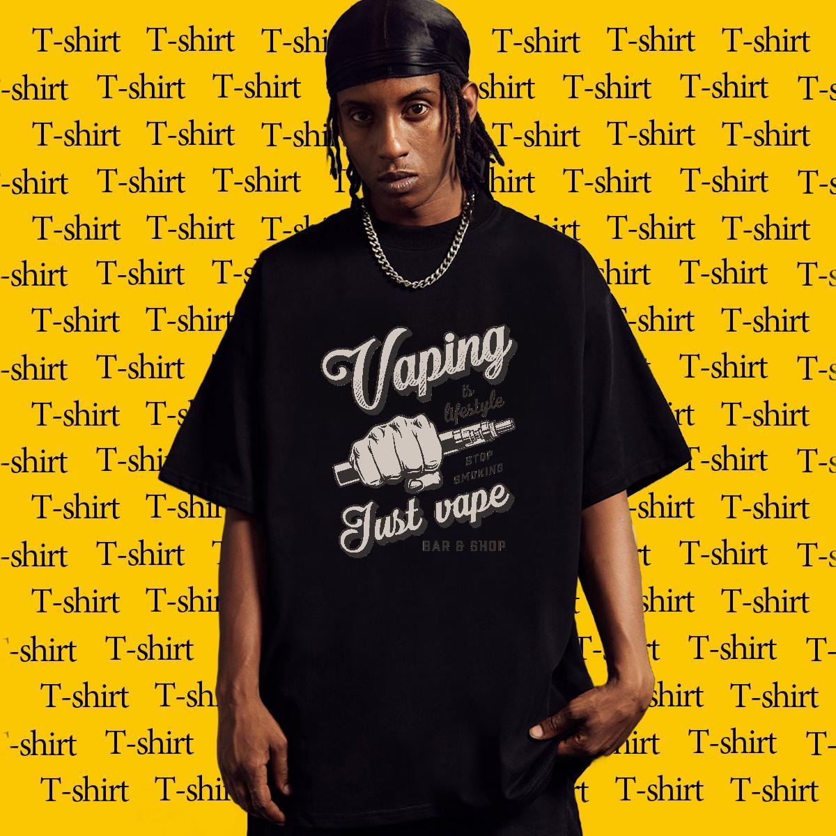 Loose Fit Tshirts Casual Daily Wear 230g Pure Cotton DIY Printed O Neck Short Sleeves tool T shirt Brand Tops Shirt
