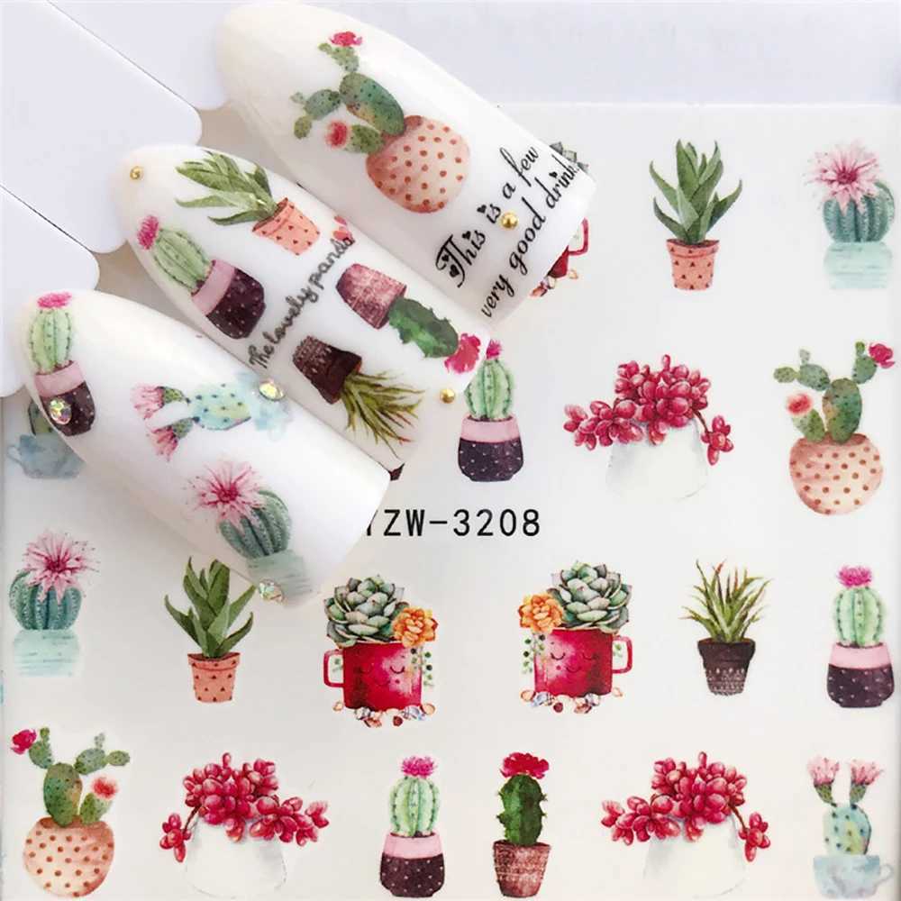 Nail Stickers Owl Maple Leaf Nail Watermark Sticker For Nails DIY Water Transfer Sticker For Manicure Sticker Nails SuppliesXJ240814