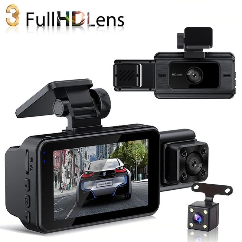 3 Channel Dash Cam Cars Black Box 1080P Video Recorder Rear View Camera for Vehicle Car DVR car accessories