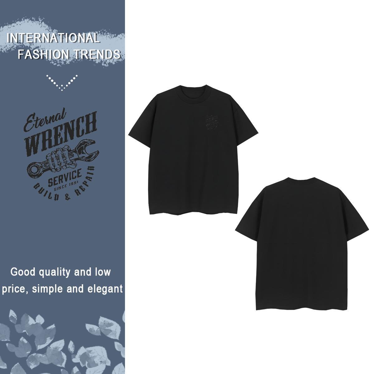 Popular logo T-Shirts for Men Spring Summer Couples T Shirts 100% Cotton 230g Fashion Round Neck Short Sleeve Customized Tees