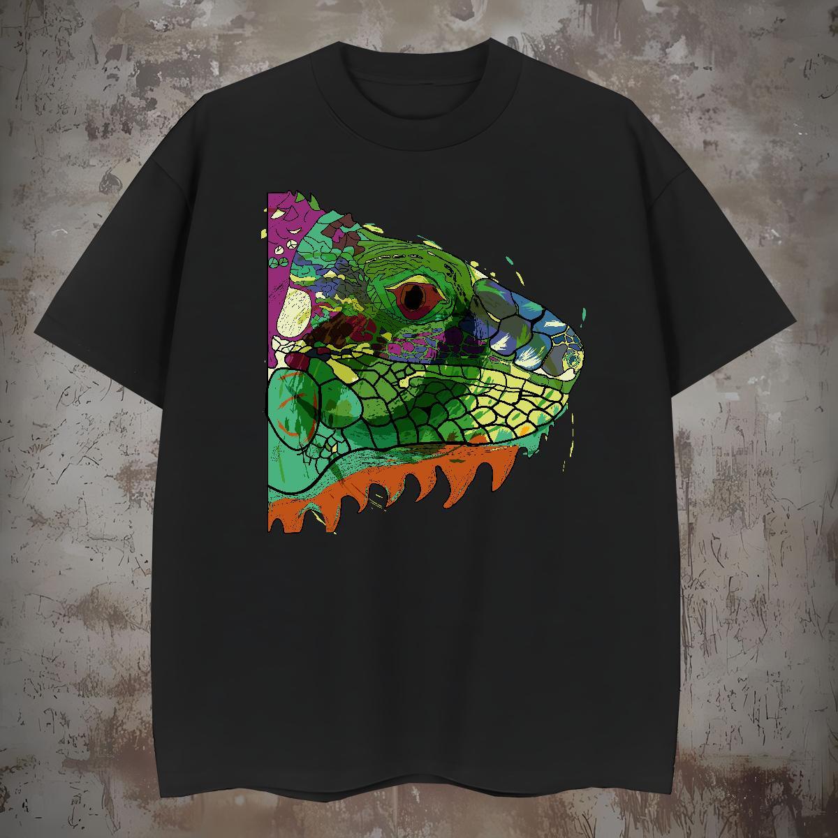 Wholesale T-Shirts fish head Breathable Summer Casual Anime Print 230g Pure Cotton Tshirts New Designer Tops Shirt