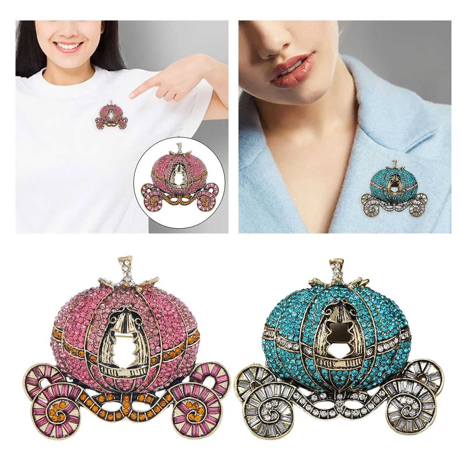 Pumpkin carrier brooch vintage lapel pin for wedding party hats W240815