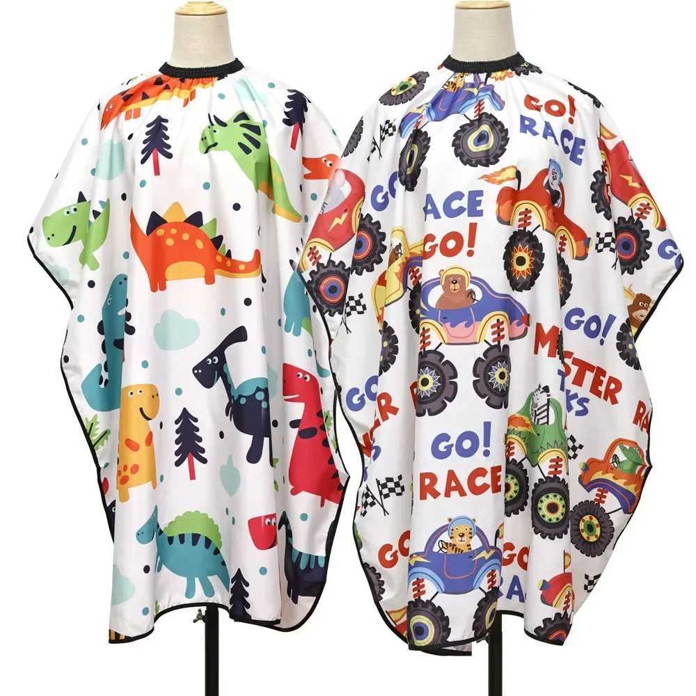 Childrens cartoon hairstylist Cape professional hair salon hairstylist packaging waterproof cutting dress hair care styling products W240814