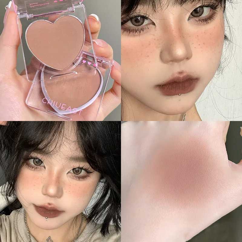 Love Powder Blusher Long-lasting Natural Matte Cheek Contour Tint Peach Pink Facial Blusher Cosmetics Single Color Blush Palette Y240815