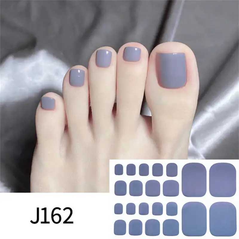 Toe Gel Nail Sticker Hardens With UV Lamp Curing Gel Stickers Waterproof Korean Full Cover Waterproof Polish Wraps Foot StripsXJ240814