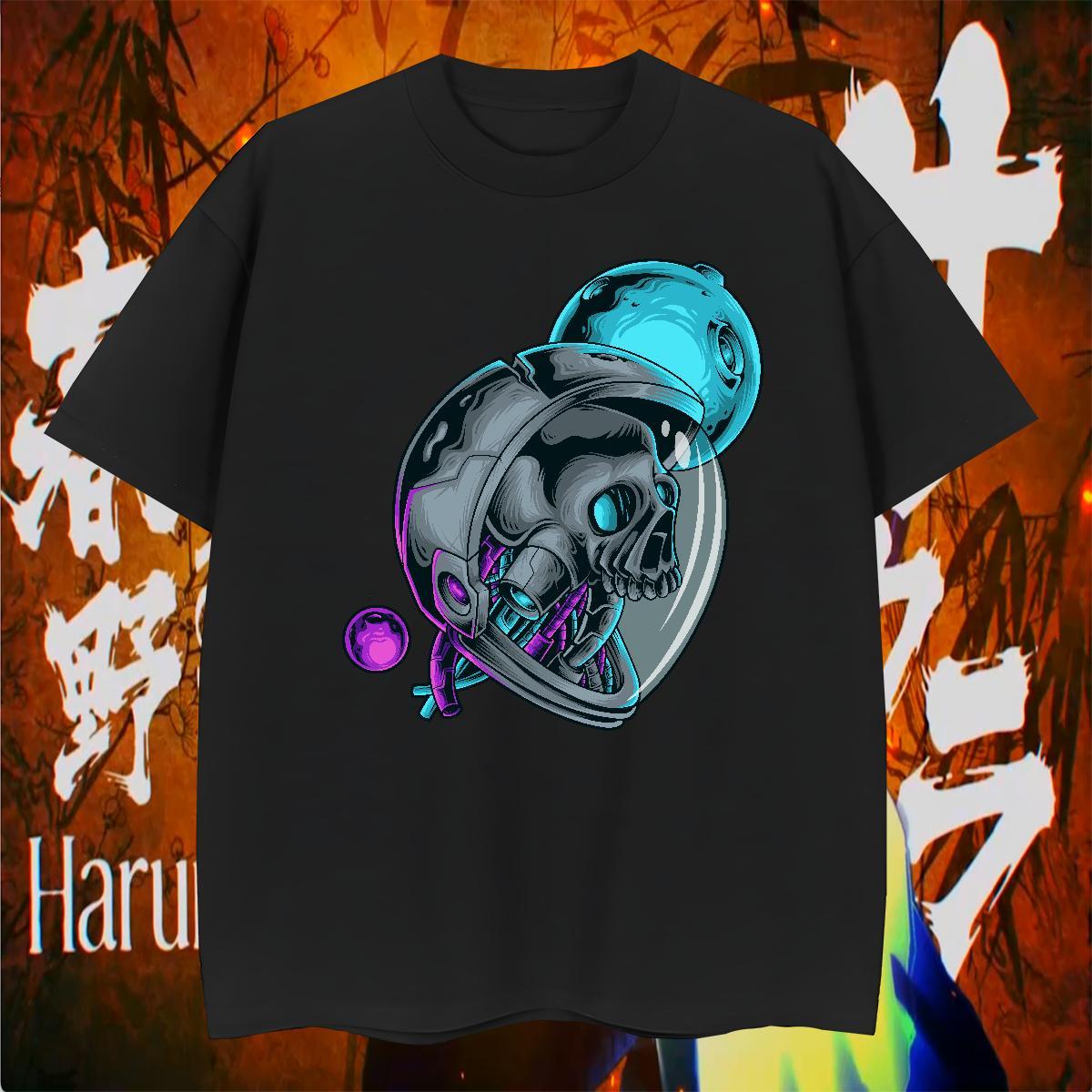 T Shirt For Man 230g Pure Cotton planet Daily Outfit O Neck Short Sleeves Anime Men Tshirts Free Shipping Cool Design Tee Shirt