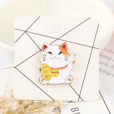 Japanese style Brooch clothing accessories wealth cat brooch lapel badge animal corset baby W240815