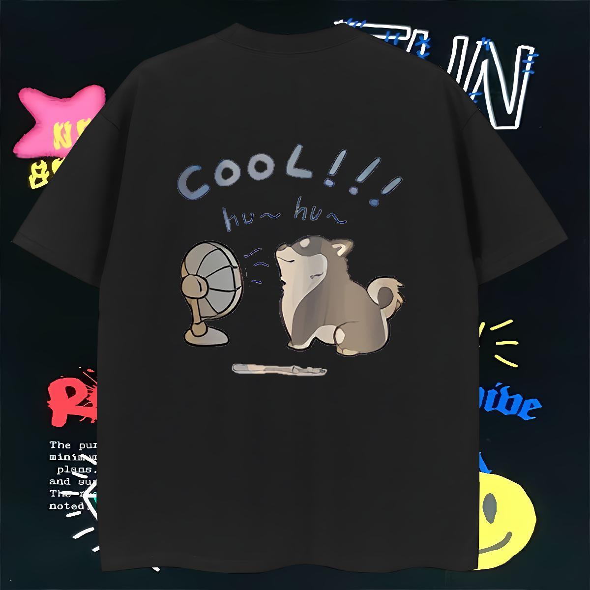 T-Shirts 100% Cotton 230g dog Sports Casual O-Neck Short Sleeve Oversized 4XL Mens Tshirts Stylist Cool Design Tops Tees