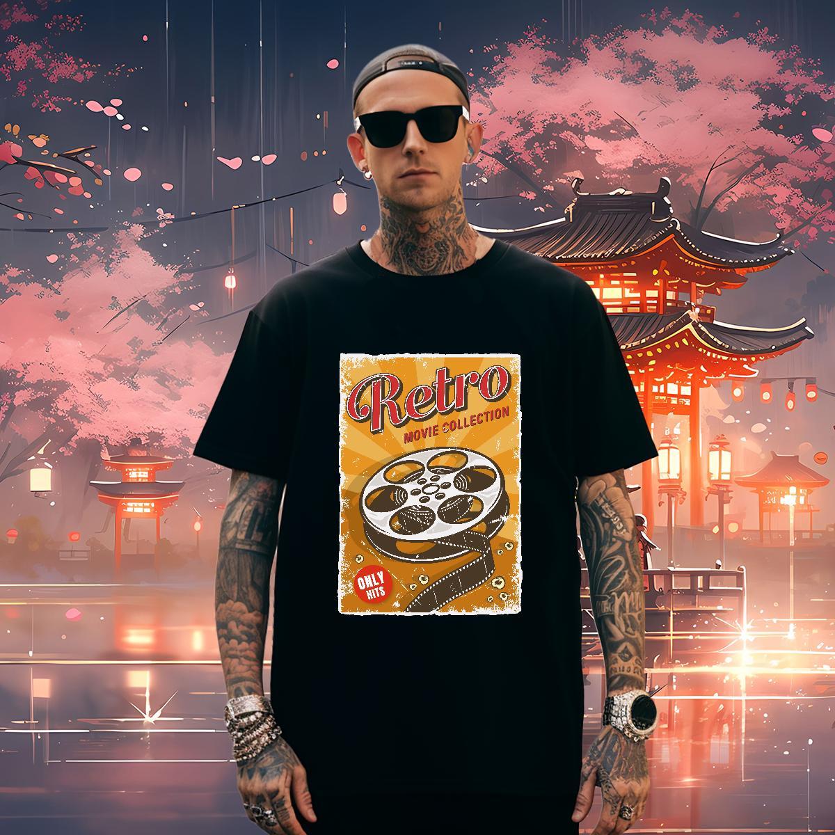 Loose tool T-Shirts for Men Street Wear Couples T Shirts 230g 100% Cotton Designer Fashion Breathable Short Sleeve DIY Printed Clothings