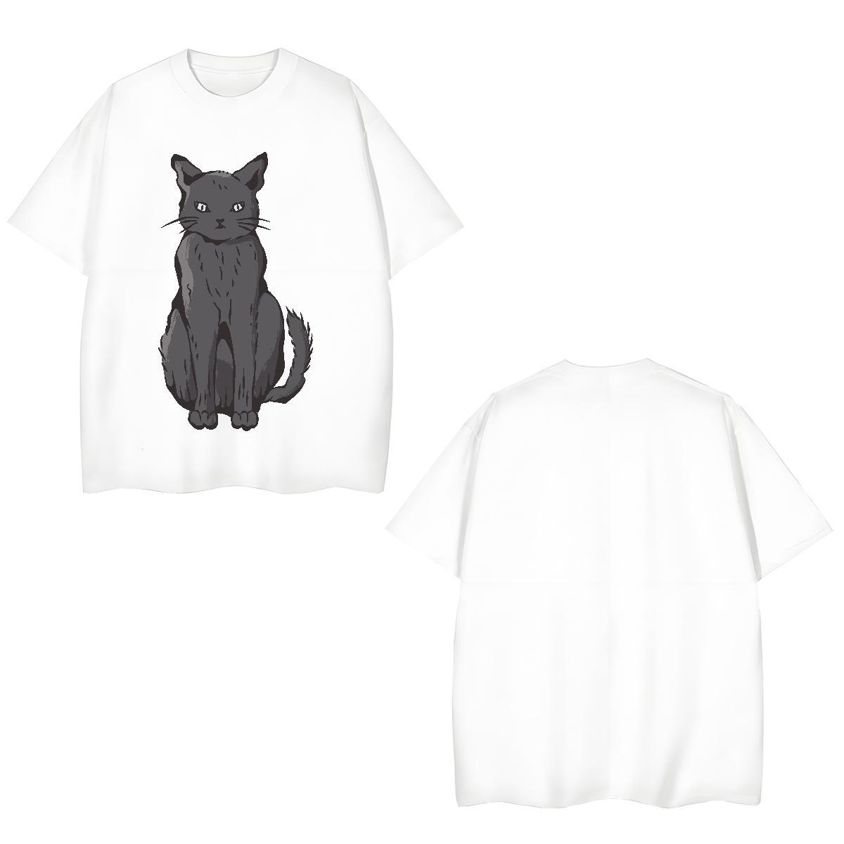 TOP Quality T Shirt For Man cat Crew Neck Daily Outfit Customized 230g 100% Cotton Tshirts 2024 Designer Tees Shirts