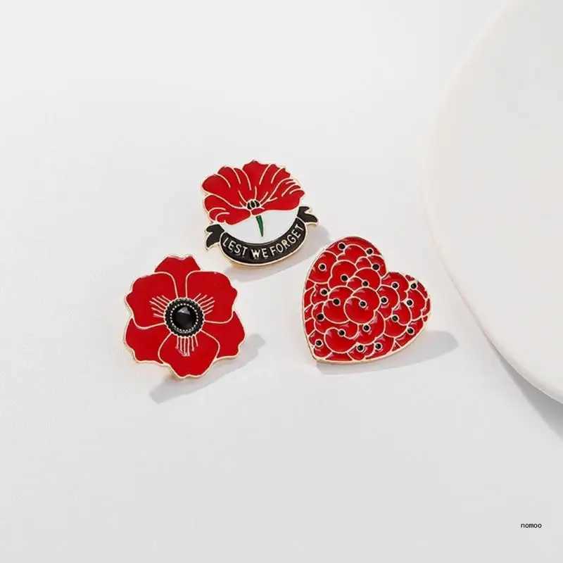 Poppys lapel pin Versatile Flower Breastpin accessory flower brooch W240815