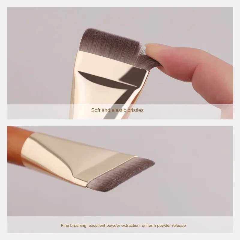 Ultra thin foundation make-up brush light facial contour brush plane contour brush mixed foundation make-up makeup brush W240814