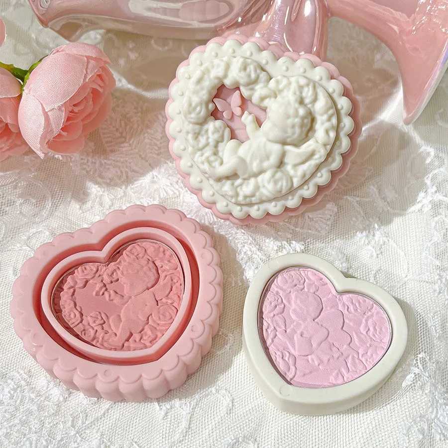 Makeup Blush Angel Relief Powder Blusher Double Color Apricot Smoke Cruelty-Free Powder Blush - ShapeContour Highlight Face Y240815