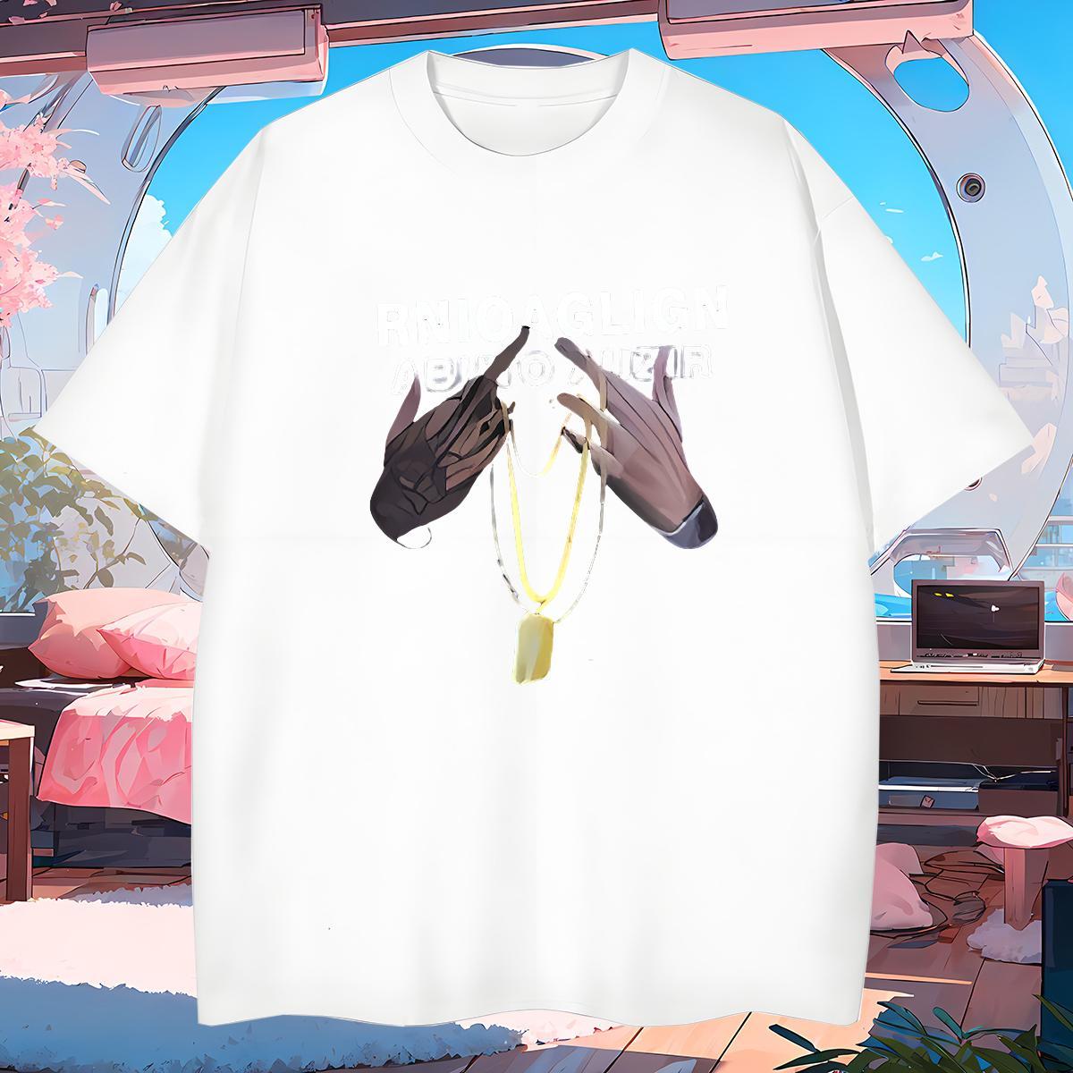 T Shirt For Man 230g Cotton hands Spring Summer Crew Neck Custom Print Plus Size Men Clothes T-Shirt DIY Classic Tshirts