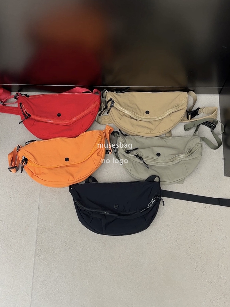 Summer new crossbody bag women's unisex wind casual fabric saddle bag simple lightweight wide strap bag trend