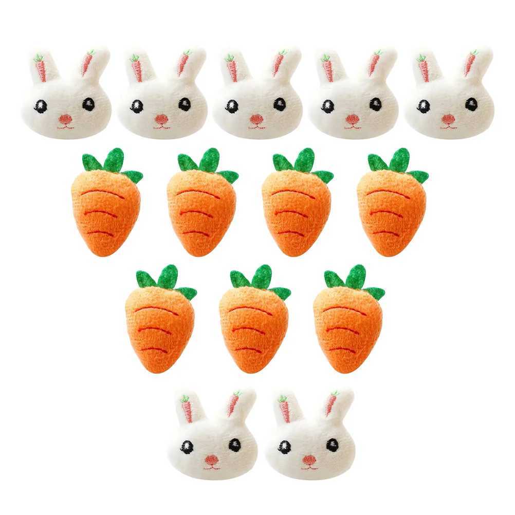 12 Carrot Rabbit Breasts Easter Chest Cartoon Gifts Plush Clothing Props Metal Decoration Childrens Rabbit Design Breasts W240815