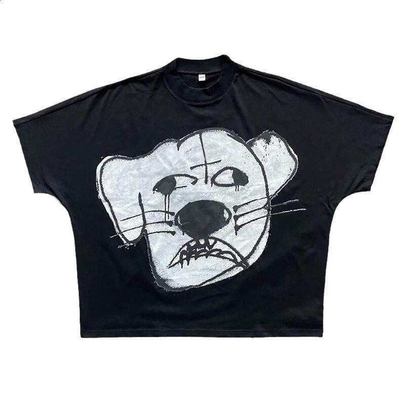 Mens T-shirt 2023 Blutosatire billdog Cotton Personalized Fun Print High Collar 230411