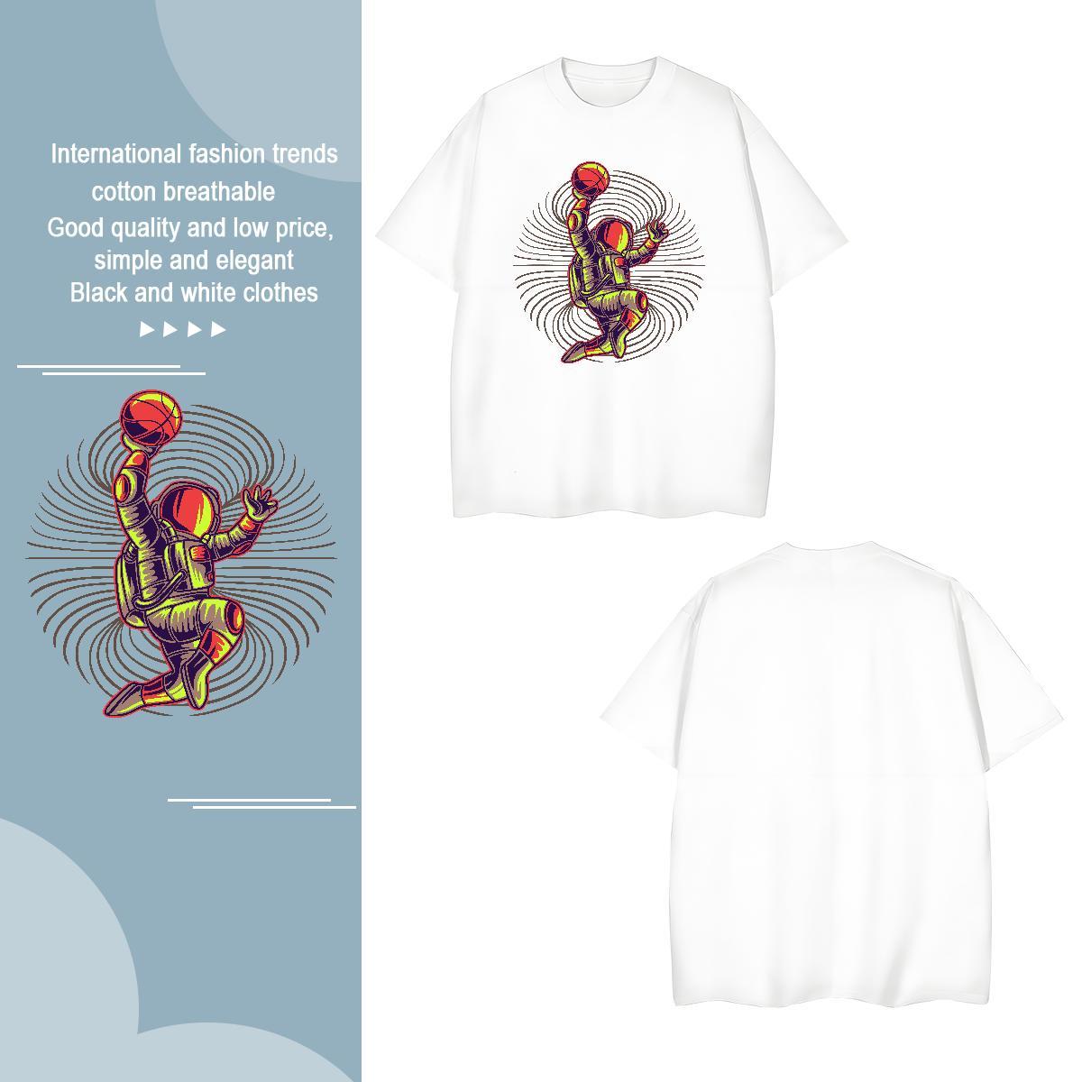 T-Shirts for Men 100% Cotton 230g universe Street Wear Breathable Short Sleeve Custom Print Oversized Men Tees Factory Direct High Quality Polos