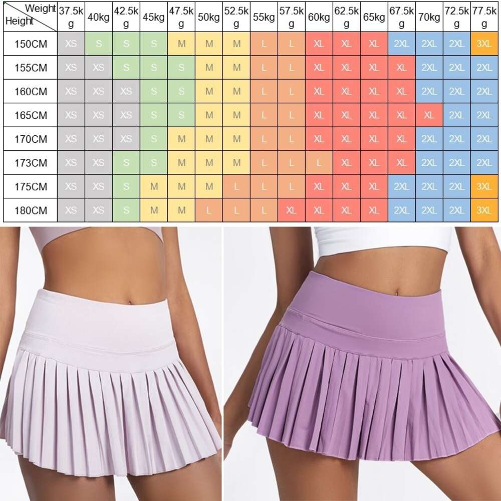 with Skorts Pocket Tennis Skirts Gym Golf Running Pleated Pantskirt Plus Size Women XS-XXL Sports Fiess High Waist Skort