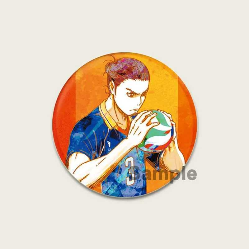 Animation Haikyuu!! Brooches round handmade brooch backpack clothing brooch gift accessories Tobio Kageyama cartoon badge W240815
