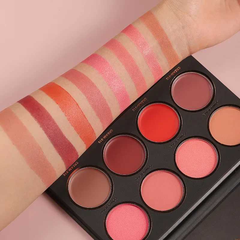 8-color Blush Palette for Different Skin Tones Eyeshadow Palette Powder Cream Mineral Pigment Face Cheek Blusher Makeup Palette Y240815