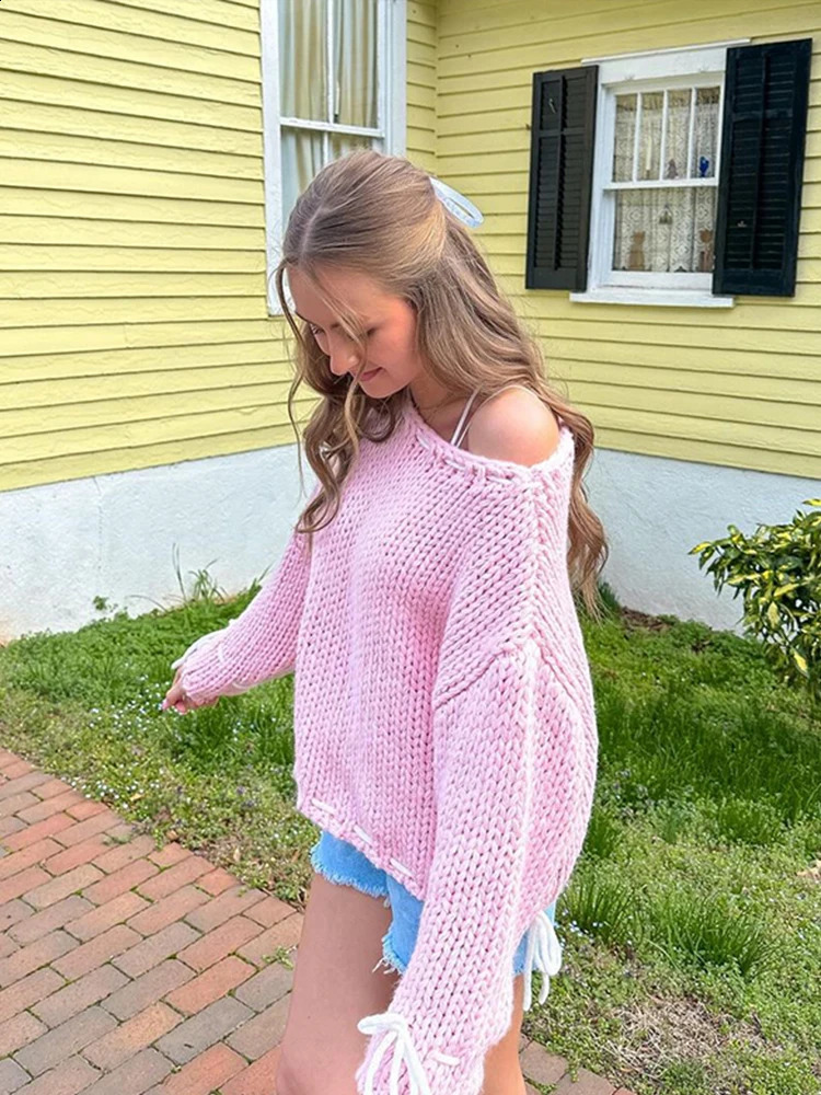 Casual Knitted Heart Print Pullovers Women Loose O Neck Long Sleeve Sweaters Female Autumn Winter Lady Fashion Warm Jumpers 240812