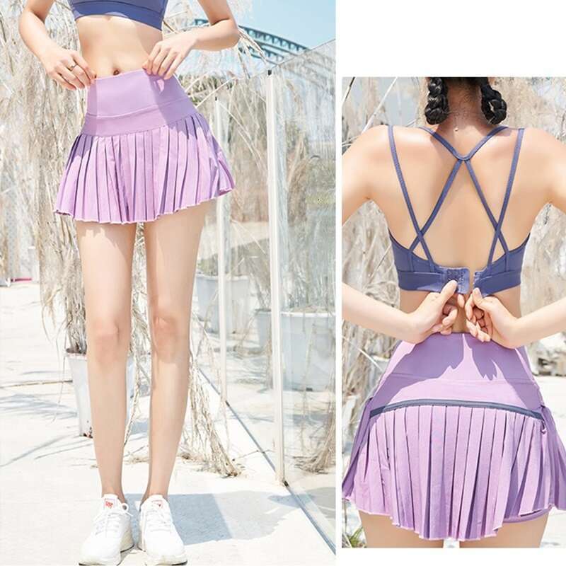 Rise Cloud Tennis Golf Yoga Pleated Pocket Skirts for Women Fiess Workout High Waist Skorts Gym Athletic Big Size Skirt