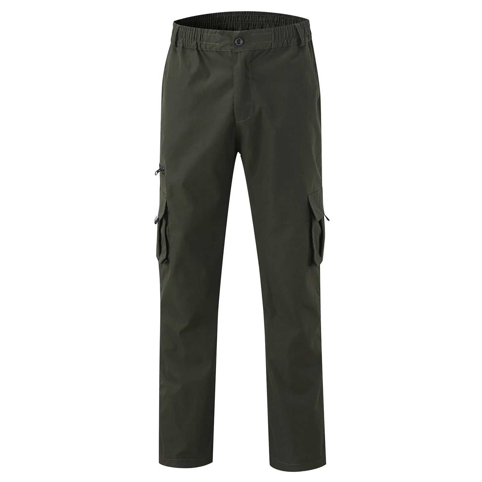 2024 Cross border hot selling mens casual multi pocket loose straight leg workwear pants outdoor pants fitness pantsW240725