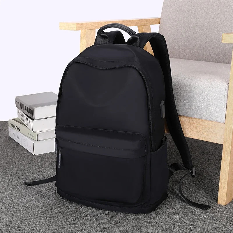 BJIAX Light Fashion Computer Schoolbag Students Backpack Mens Backpack Large Capacity Leisure Travel Canvas Bag 240813