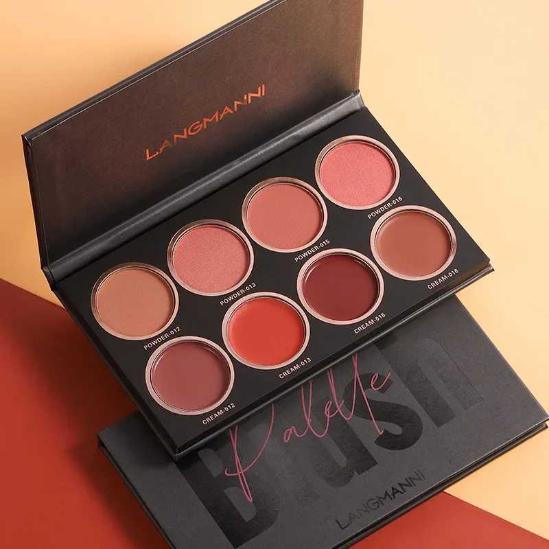 8-color Blush Palette for Different Skin Tones Eyeshadow Palette Powder Cream Mineral Pigment Face Cheek Blusher Makeup Palette Y240815